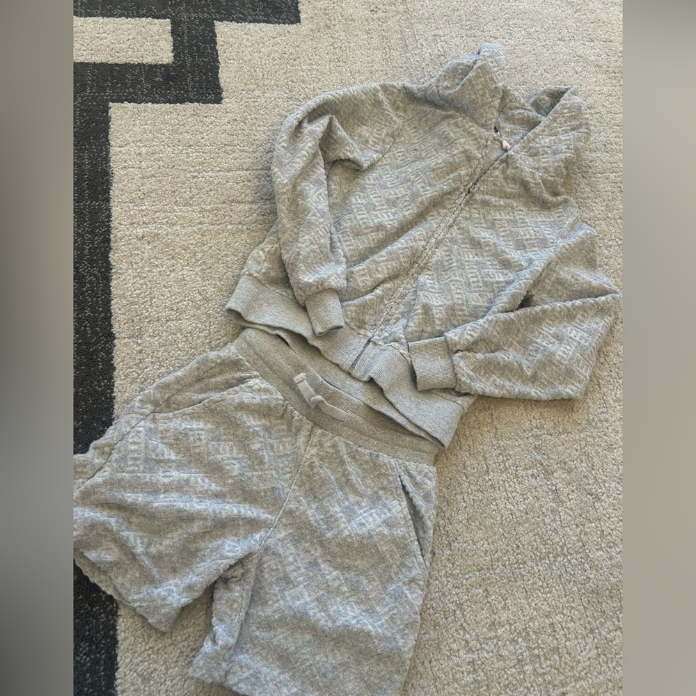 Grey terry cloth kith set